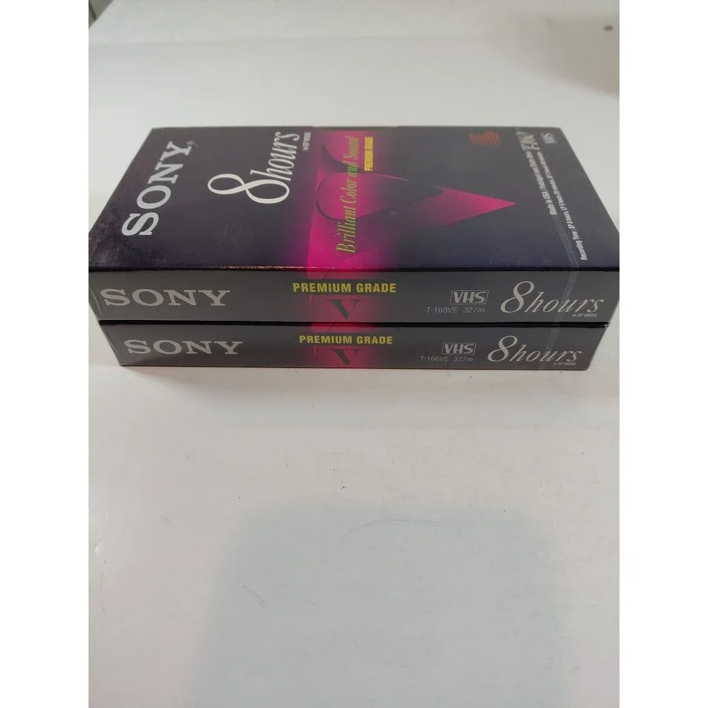 Sony Premium Grade T-160 Blank VHS Tapes NTSC Lot of 2